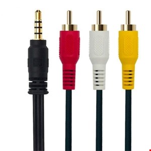 کابل جک 1 به 3 صوتی و تصویری AV اورجینال 